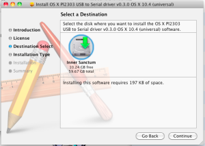 Installing the Serial driver
