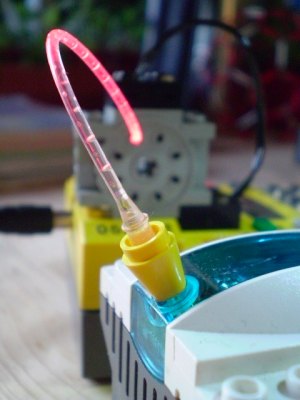 An RCX communicating with a Micro Scout